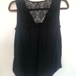 Black/lace blouse